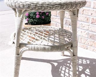 Round Wicker Patio End Table ~ $30.00
20.5" H x 21" Diameter  