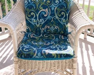 Wicker Spring Seat Patio Rocking Chair ~ $90.00 32" H x 31" W x 31" D   