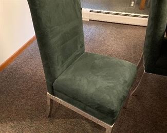 Italian Chrome and Suede Dining Chairs!