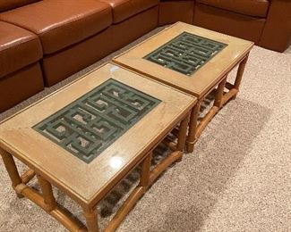 Pair of Coffee table and Gorgeous Coqnac Color Sectional