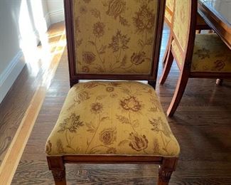 Safavieh 11' Fruitwood Dining Room Table: INCLUDES: 6 Side Chairs, 2 Captain Chairs, Fruitwood Sidetable