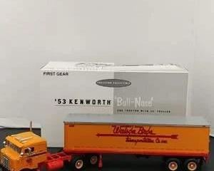 First Gear #10-1731 '53 Kenworth "Bull-Nose" Coe Tractor w/ 35' Trailer * 1:34