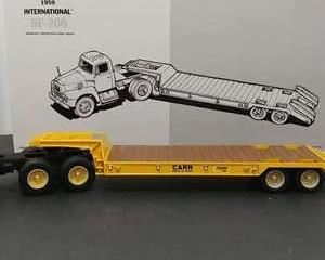 First Gear #19-2114 1959 International RF-200 Tandem Axle Tractor with Lowboy Trailer 1:34