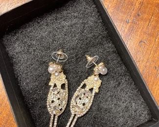 Small champagne flute earrings $25