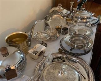 Silver and silver plated servingware 
