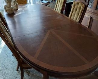 Large mid century table and chairs