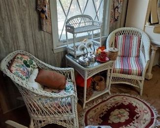 Lots of white wicker