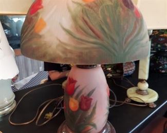 Reverse painted lamp