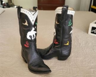 Larry Mahan Leather Cowboy Boots size 6 1/2