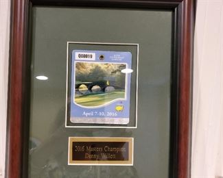 Masters framed ticket