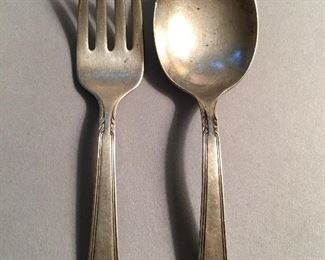 Sterling Silver Child’s Fork and Spoon (no monogram)