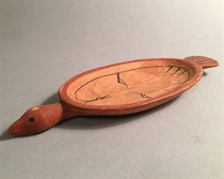 Vintage Native American Indian Carved Wood Bowl