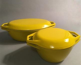 Mid Century Modern Cast Iron Enamel Pots by Copco, Denmark 