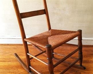 Vintage Rush Seat Rocker