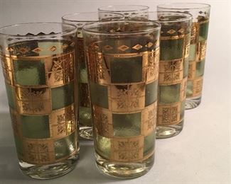 Mid Century Modern Highballs in the Style of Culver Glassware 