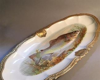 Vintage Bavarian China Fish Platter 