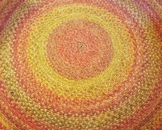 Vintage Country Braided Rug approx 10’ Diameter 