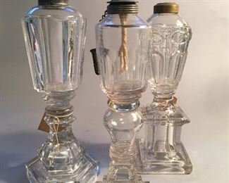 Antique Boston & Sandwich Glass Co. Circa 1835-1840 Oil Lamp and Others 