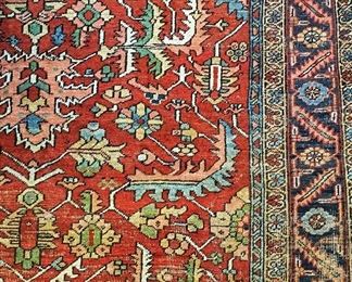 Vintage Handmade Heriz Persian Rug