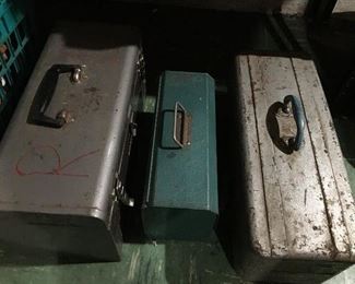 Vintage Tool Boxes with Content Included 