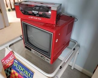 Vintage red Zenith tv