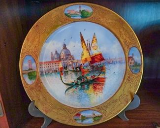 Hand-painted porcelain plate