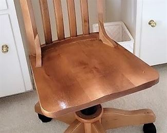 solid wood office chair
