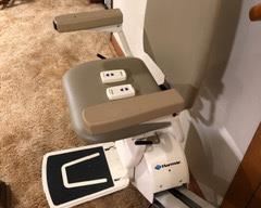 The Harmar Vantage Stairlift...LOOK at it!  Looks brand new, works like it, too!  A Wonderful opportunity to obtain this necessary safety feature for one of your Loved Ones.  Comes with 2 remotes and the chair has a remote on it, too.