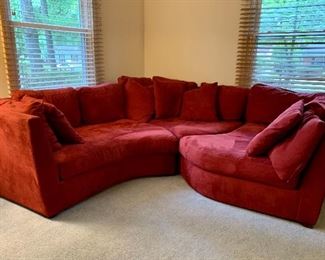 3 piece microfiber sectional sofa