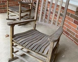 Wooden rocking chairs