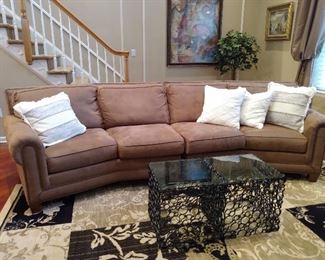 Bauhaus Sofa - Sofa Measures 136" long x 41" deep x 36" high - Sofa has slight curve - coffee tables by Anteriors