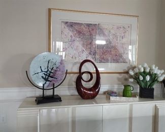 Elkins sideboard and decorations