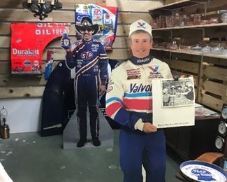 Life size cardboard cut outs of Mark Martin and Richard Petty