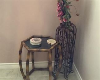 Bamboo side table