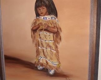 Vintage Velma King oil painting 