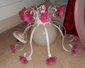 Two vintage light fixtures