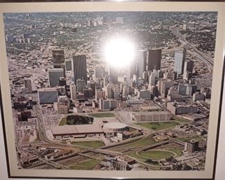 Vintage Dallas skyline photo 