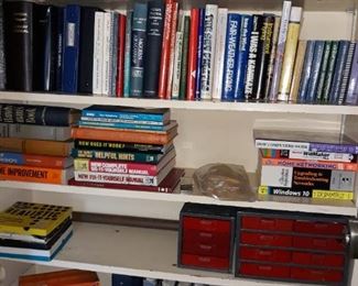 Books and flight training manuals.