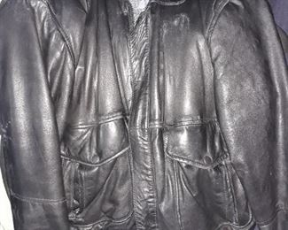 Vintage leather bomber jacket