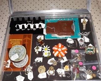 Vintage costume jewelry and aviation computers 