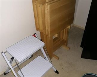 TVTray set and step ladder