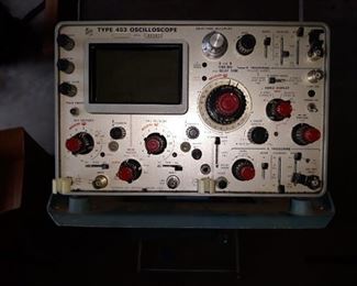 Vintage oscilloscope assembled from a kit by an electrical engineer