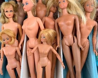 Vintage Barbies, Ken and Mego Dolls