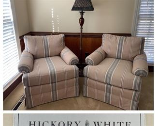 Hickory White Armchairs