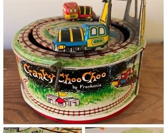 Cranky Choo Choo Wind Up Tin Toy