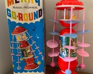 Pengo Musical-Mechanical Merry Go-Round in Box