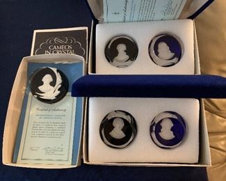 Franklin Mint Cameos in Crystal