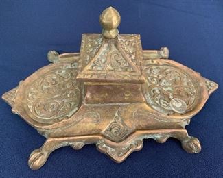 Old Brass Inkwell
