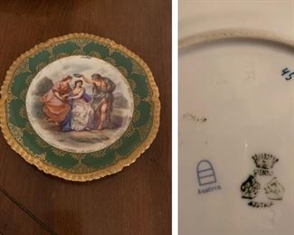 Austrian Painted Porcelain Plate