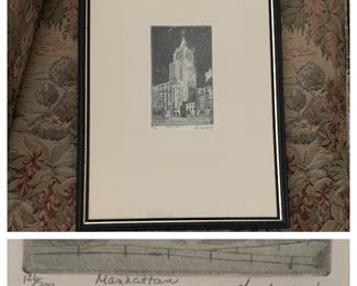 Signed and Numbered Manhattan Sketch